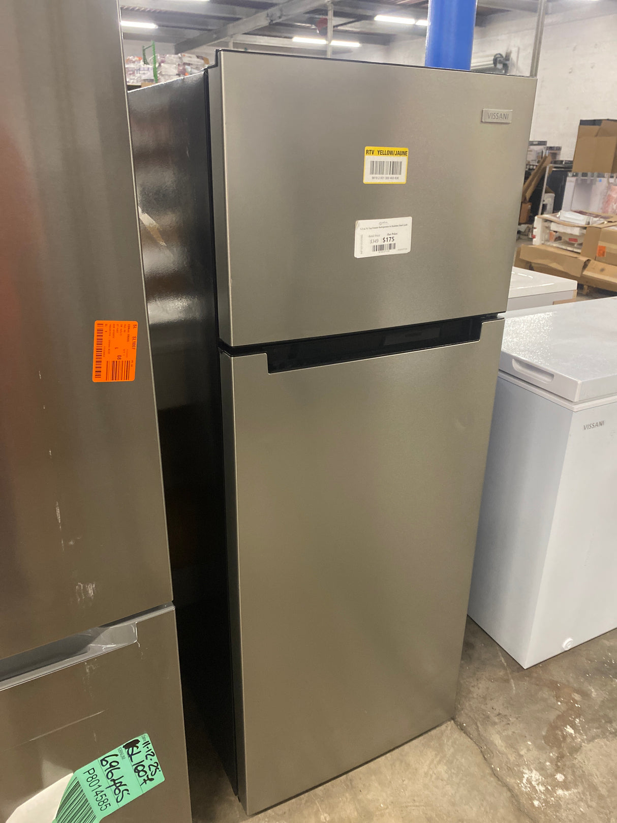 7.2 cu. ft. Top Freezer Refrigerator in Stainless Steel Look