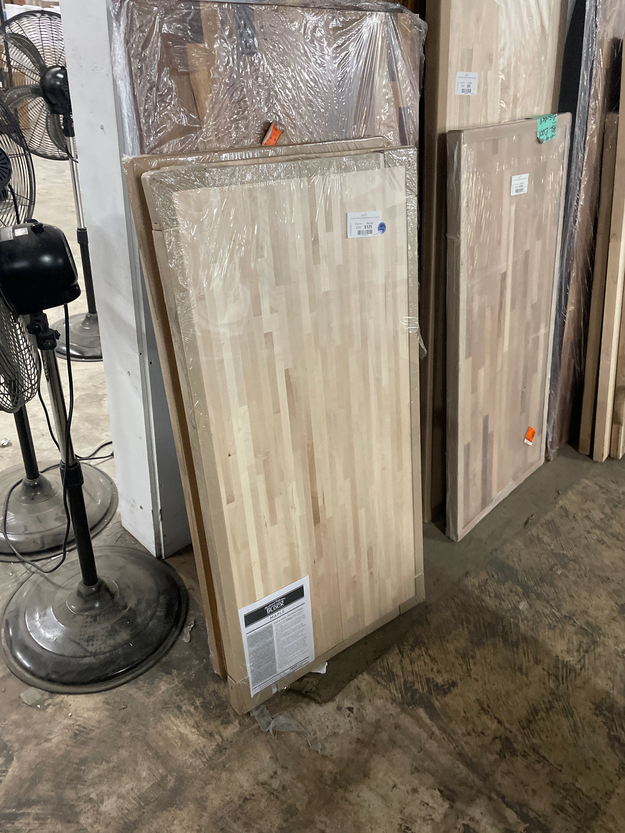 4 ft. L x 25 in. D Unfinished Maple Butcher Block Standard Countertop in With Square Edge