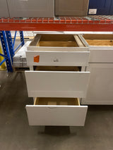 Westfield 24 in. W x 24 in. D x 35 in. H Shaker Stock Drawer Base Kitchen Cabinet in Feather White