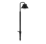 Ludlow Low Voltage Black Hardwired LED Weather Resistant Path Light With Frosted Plastic Shade