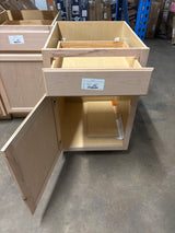 21 in. W x 24 in. D x 34.5 in. H Assembled Base Kitchen Cabinet in Unfinished with Recessed Panel
