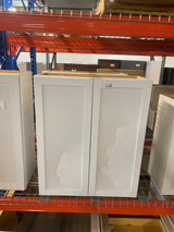 Courtland Polar White Finish Laminate Shaker Stock Assembled Wall Kitchen Cabinet 30 in. x 36 in. x 12 in.
