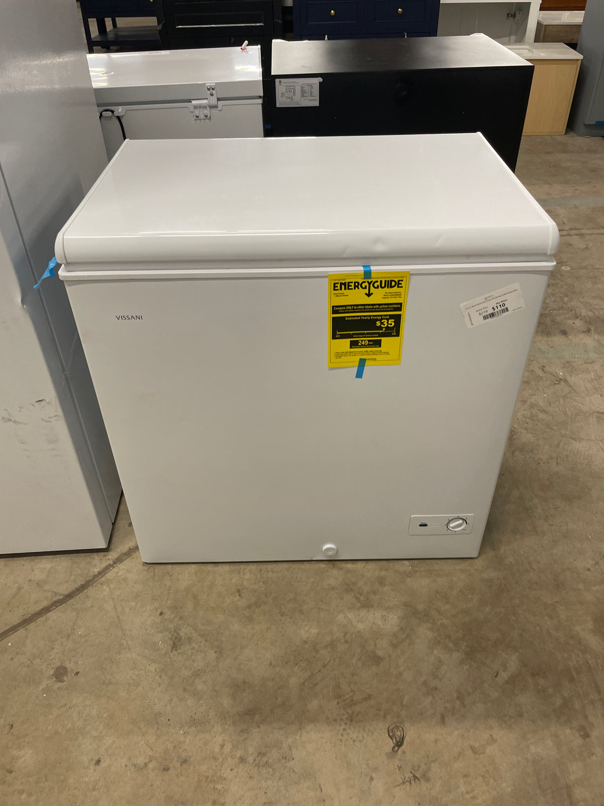 7.0 cu. ft. Manual Defrost Chest Freezer with LED Light in White Garage Ready