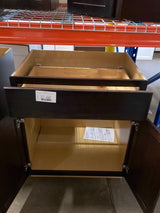 Shaker Java Stock Assembled Base Kitchen Cabinet with Ball-Bearing Drawer Glides (30 in. x 34.5 in. x 24 in.)