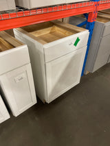 Westfield Feather White Shaker Stock Assembled Base Kitchen Cabinet (24 in. W x 23.75 in. D x 35 in. H)