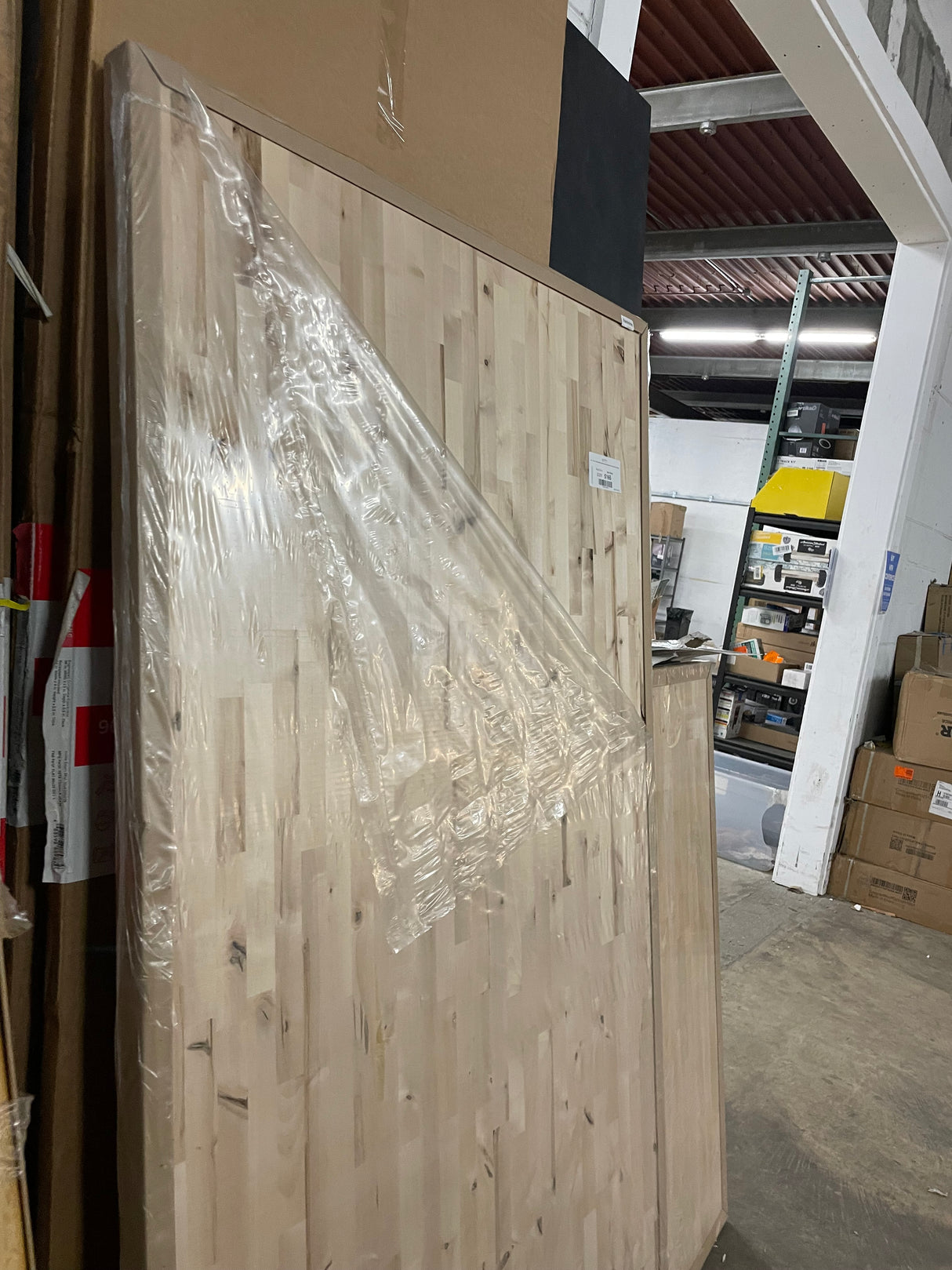 6 ft. L x 39 in. D Unfinished Birch Solid Wood Butcher Block Island Countertop With Eased Edge