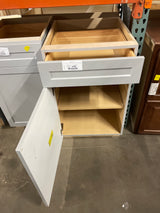 Designer Series Melvern 21 in. W x 24 in. D x 34.5 in. H Assembled Shaker Base Kitchen Cabinet in Heron Gray