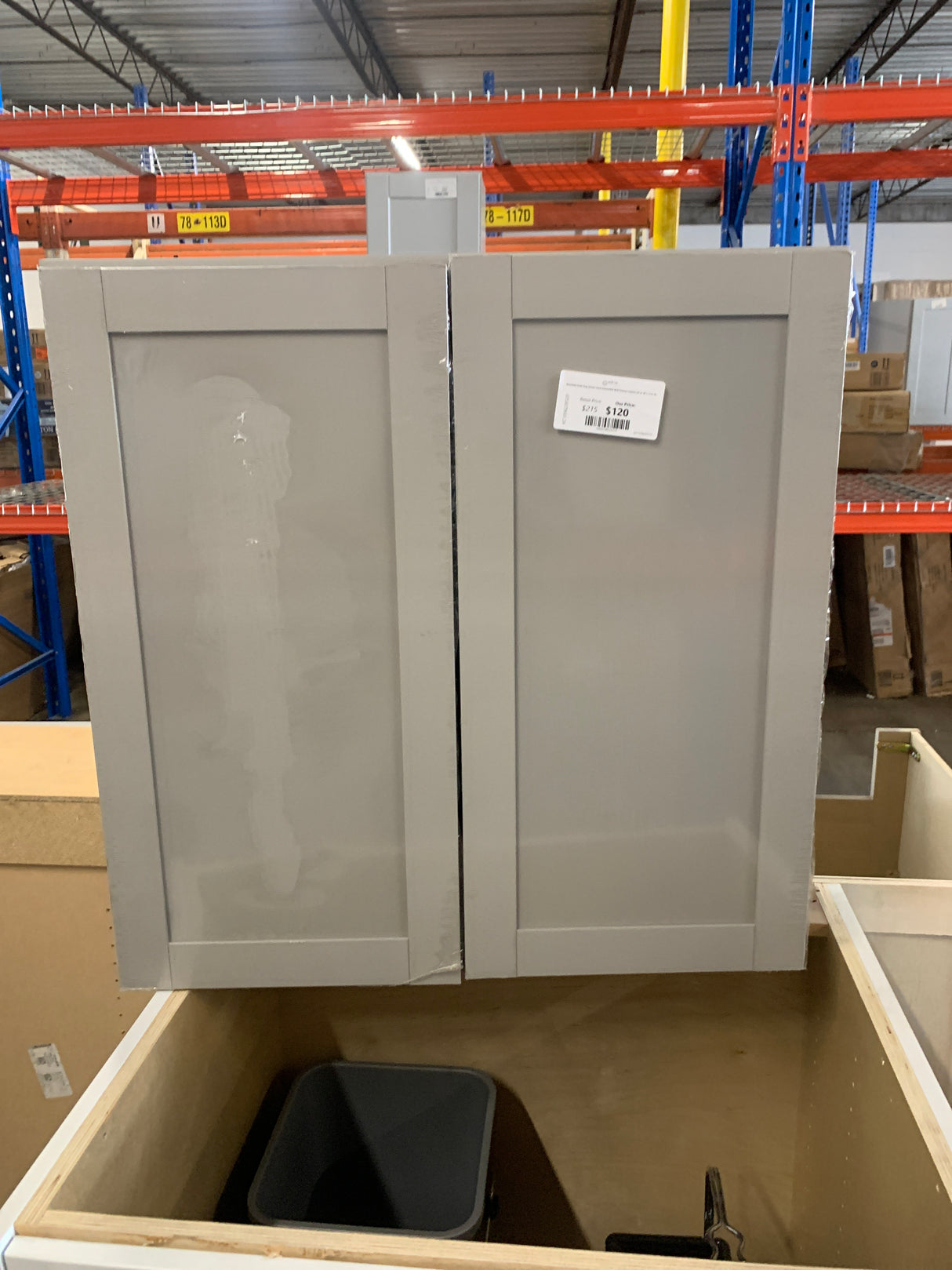Westfield Dusk Gray Shaker Stock Assembled Wall Kitchen Cabinet (30 in. W x 12 in. D)