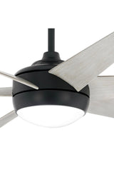 Windward 68 in. White Color Changing Integrated LED Matte Black Ceiling Fan with Light Kit, DC Motor and Remote