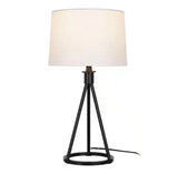 Higgins 23.75 in. Black Tripod Table Lamp with Round Base