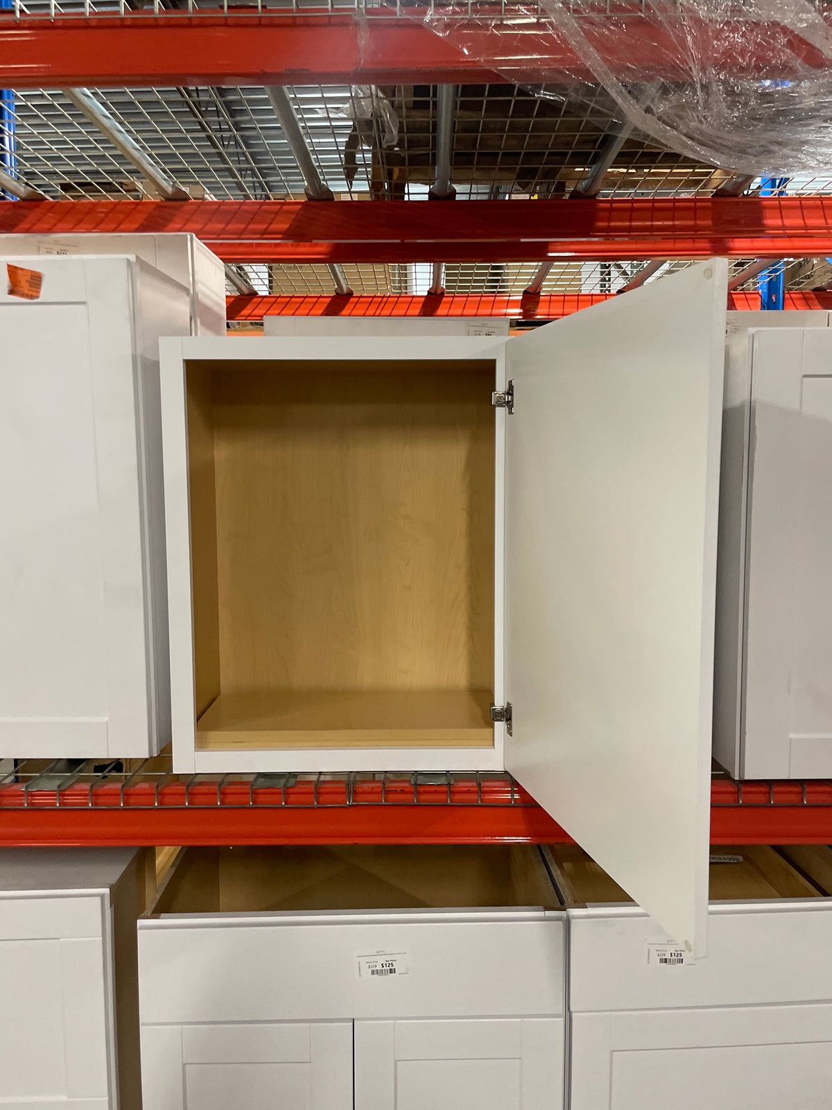 Shaker Satin White Stock Assembled Wall Kitchen Cabinet (24 in. x 30 in. x 12 in.)