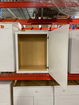 Shaker Satin White Stock Assembled Wall Kitchen Cabinet (24 in. x 30 in. x 12 in.)