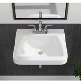 Aragon 19 in. Rectangular Vitreous China Bathroom Sink in White