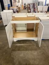 Glacier Bay 36 in. W x 18 in. D x 34 in. H Single Sink Freestanding Bath Vanity in White without Top
