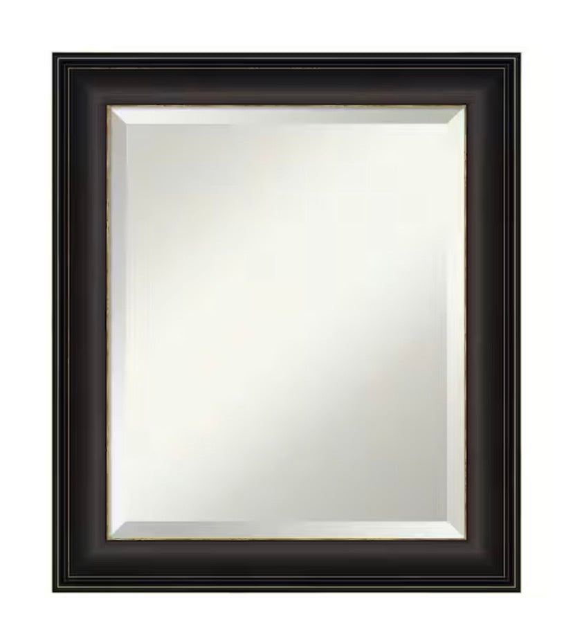 Medium Rectangle Trio Oil Rubbed Bronze Beveled Glass Casual Mirror (24.5 in. H x 20.5 in. W)