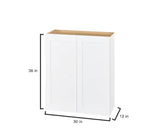 Avondale Shaker Alpine White Ready to Assemble Plywood 30 in Wall Kitchen Cabinet (30 in W x 36 in H x 12 in D)