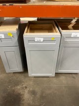 Designer Series Melvern 18 in. W x 24 in. D x 34.5 in. H Assembled Shaker Base Kitchen Cabinet in Heron Gray