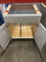 Westfield Feather White Shaker Stock Sink Base Kitchen Cabinet (30 in. W x 23.75 in. D x 35 in. H)