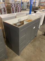 Thornbriar 48 in. W x 22 in. D x 34 in. H Bath Vanity Cabinet without Top in Cement