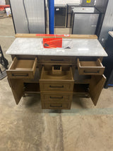 Sonoma 48 in. W x 22 in. D x 34 in H Bath Vanity in Almond Latte with White Carrara Marble Top