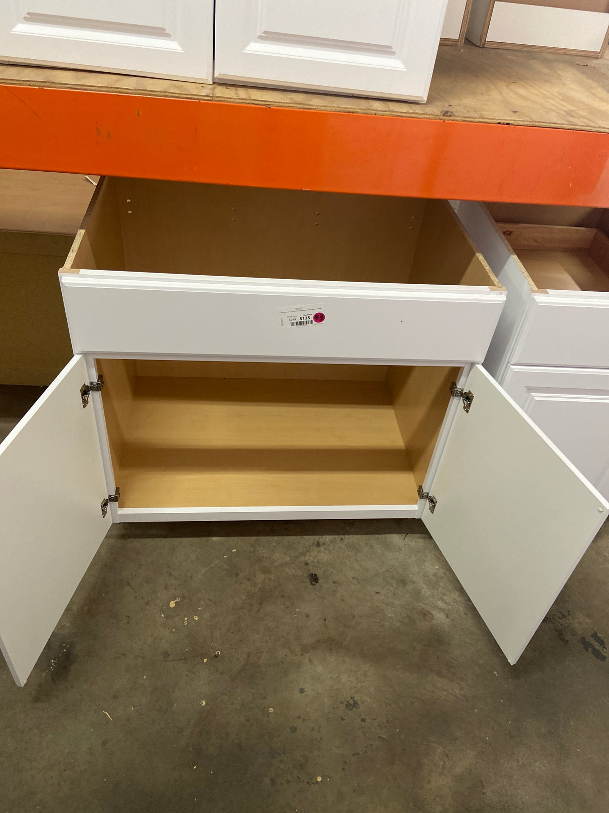 Hampton 36 in. W x 24 in. D x 34.5 in. H Assembled Sink Base Kitchen Cabinet in Satin White