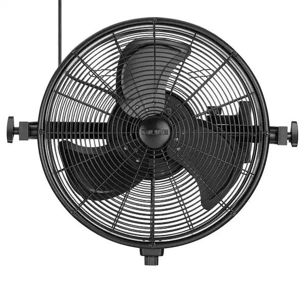 Wall Mount 18 in. Wet Rated XL Outdoor Matte Black Outdoor Fan