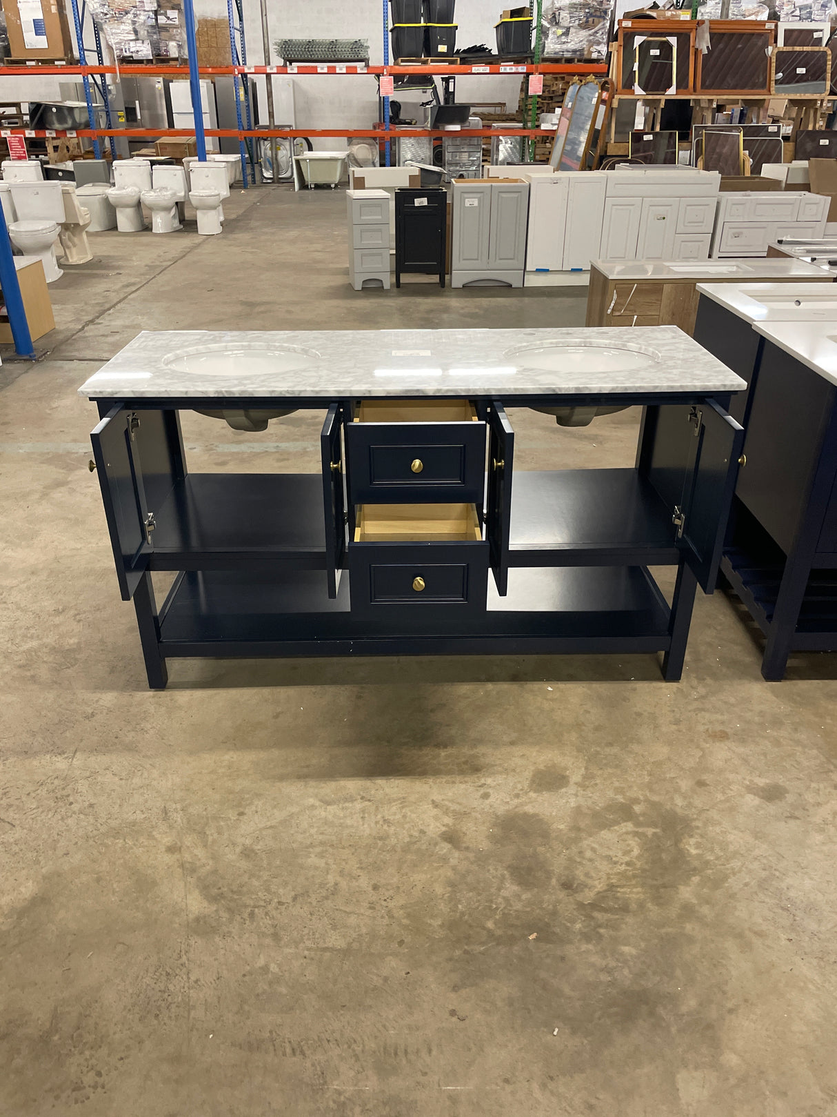 Sterling Vanity 1dw 60x22x34 in Blue