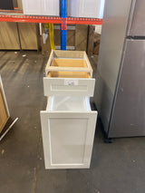 Designer Series Melvern 15 in. W x 24 in. D x 34.5 in. H Assembled Shaker Single Trash Can Base Cabinet in Cloud