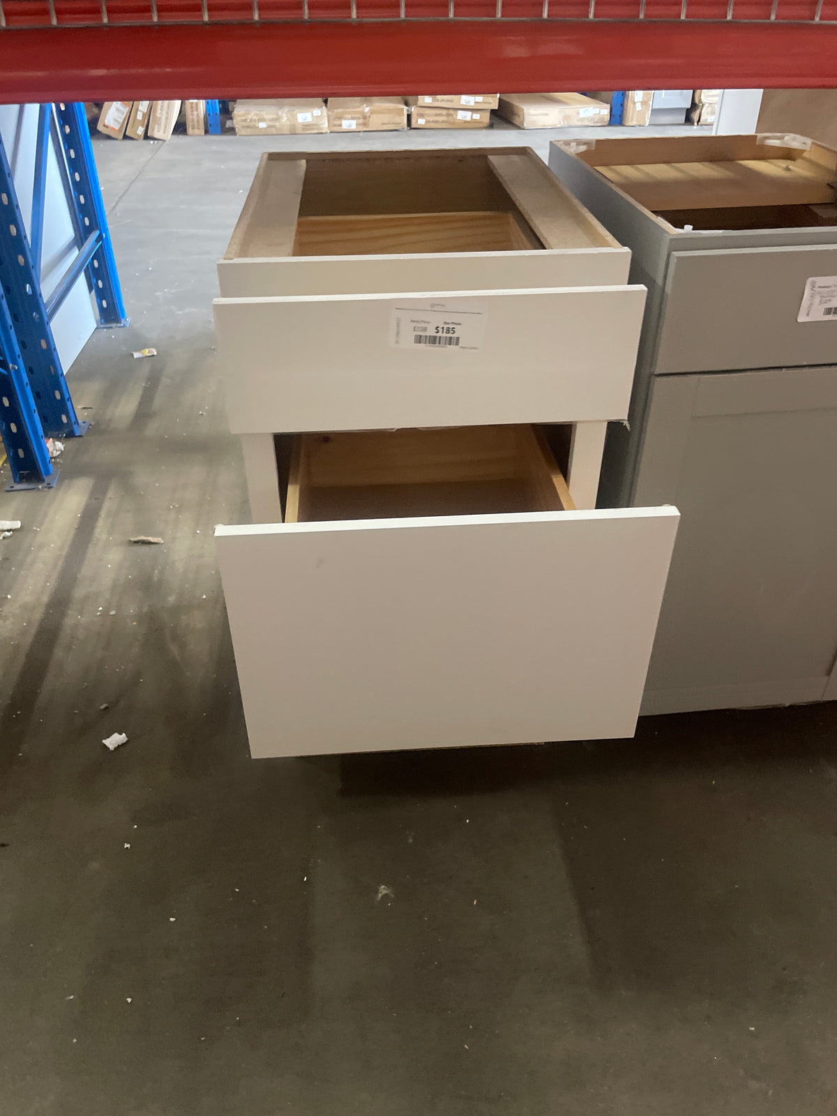 Westfield 18 in. W x 23.75 in. D x 35 in. H Shaker Stock Drawer Base Kitchen Cabinet in Feather White