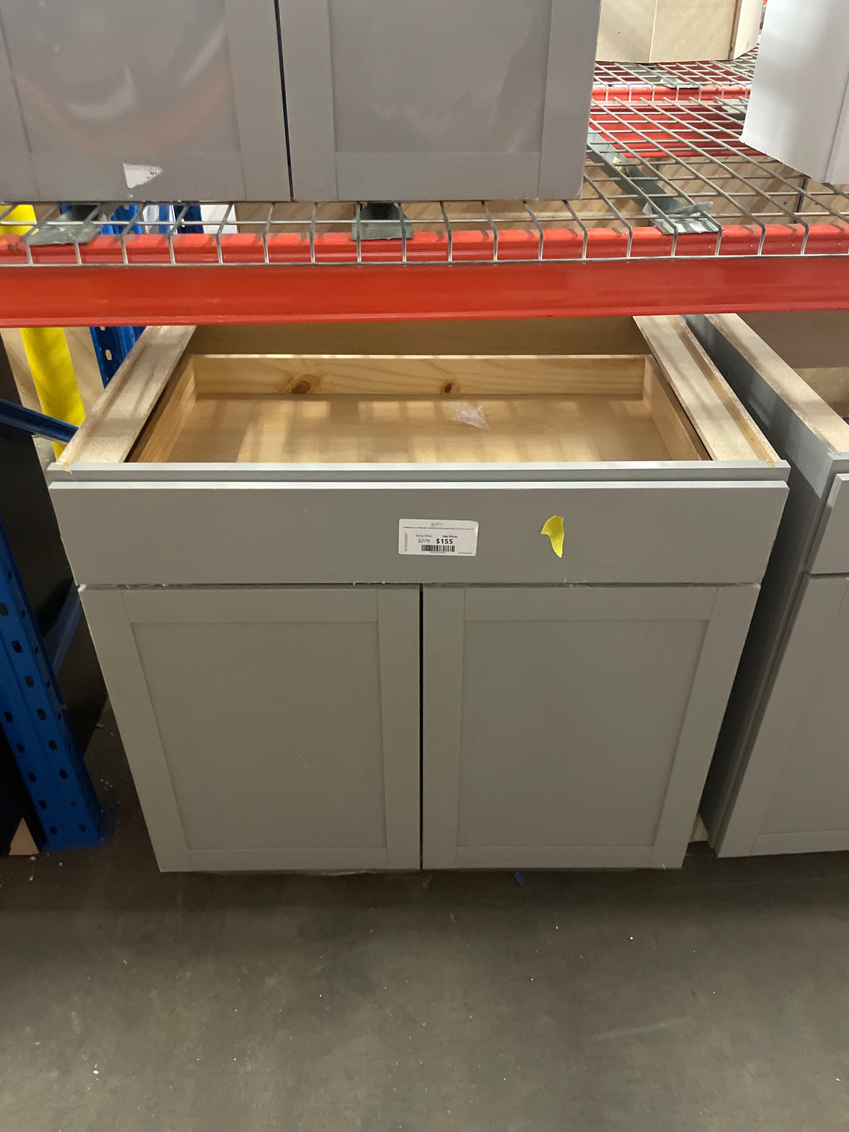 Westfield Dusk Gray Shaker Stock Assembled Base Kitchen Cabinet (36 in. W x 23.75 in. D x 35 in. H)