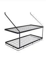 Pot Rack Wall Mounted, Black Wall Mounted, Pot Rack, Pot and Pan Hanging Rack, Pot and Pan Hanger with 12 S Hooks