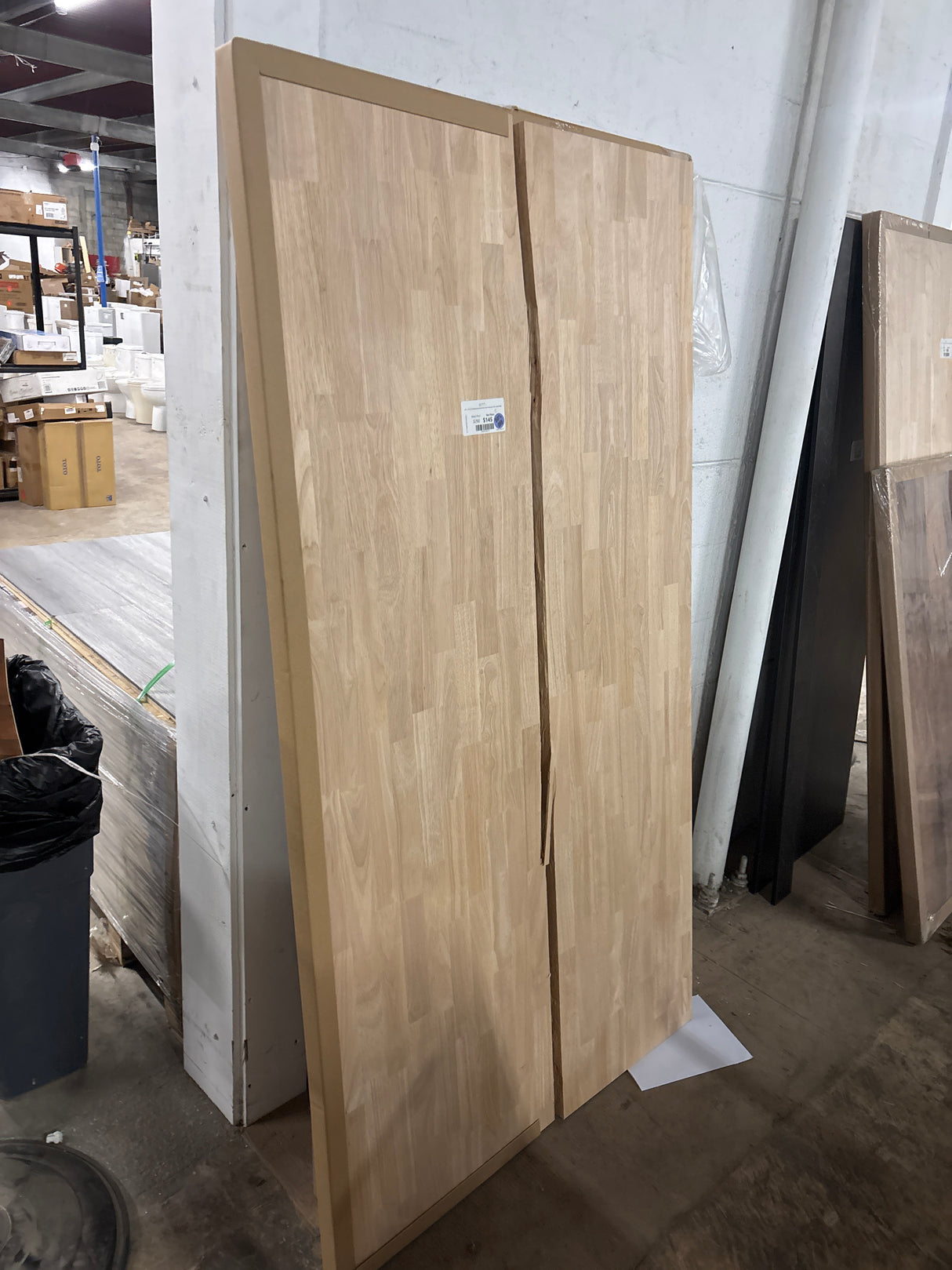 6 ft. L x 39 in. D Unfinished Hevea Butcher Block Island Countertop in With Standard Edge