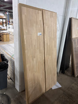 6 ft. L x 39 in. D Unfinished Hevea Butcher Block Island Countertop in With Standard Edge