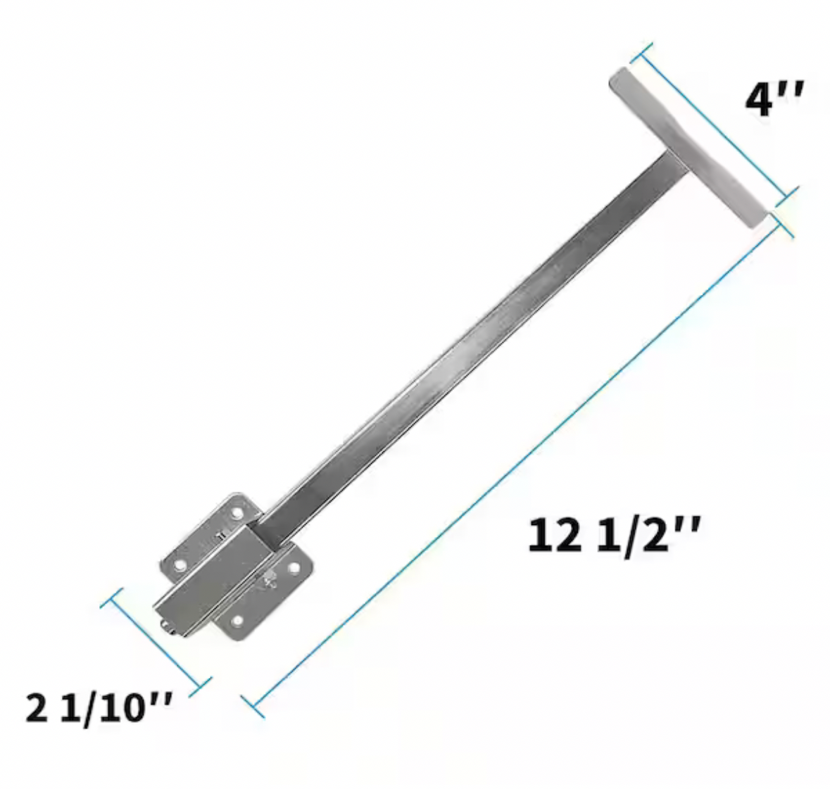 12.5 in. H x 4 in. W x 2 in. D Silver Steel Undermount Sink Brackets, Sink Repair Kit System (6-Pack)