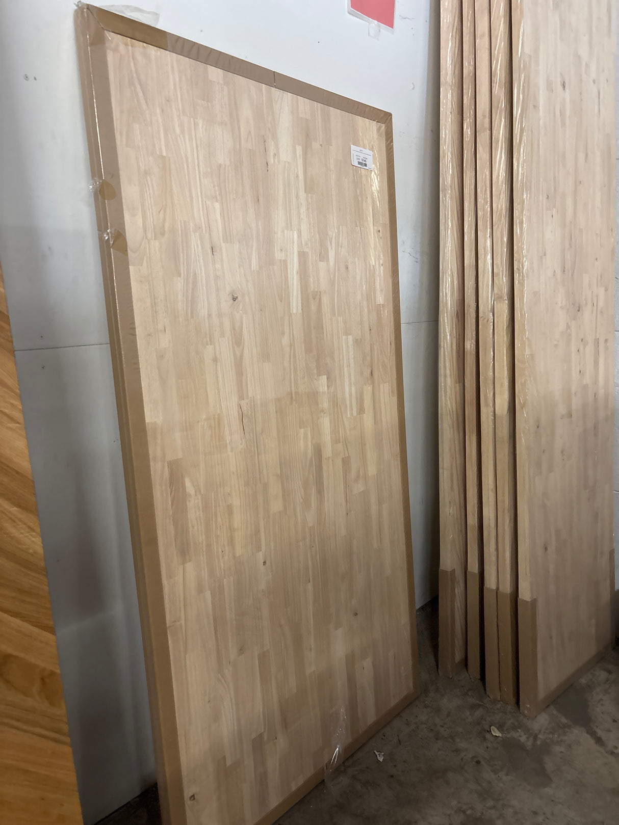 6 ft. L x 39 in. D Unfinished Hevea Butcher Block Island Countertop in With Standard Edge