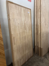 6 ft. L x 39 in. D Unfinished Hevea Butcher Block Island Countertop in With Standard Edge