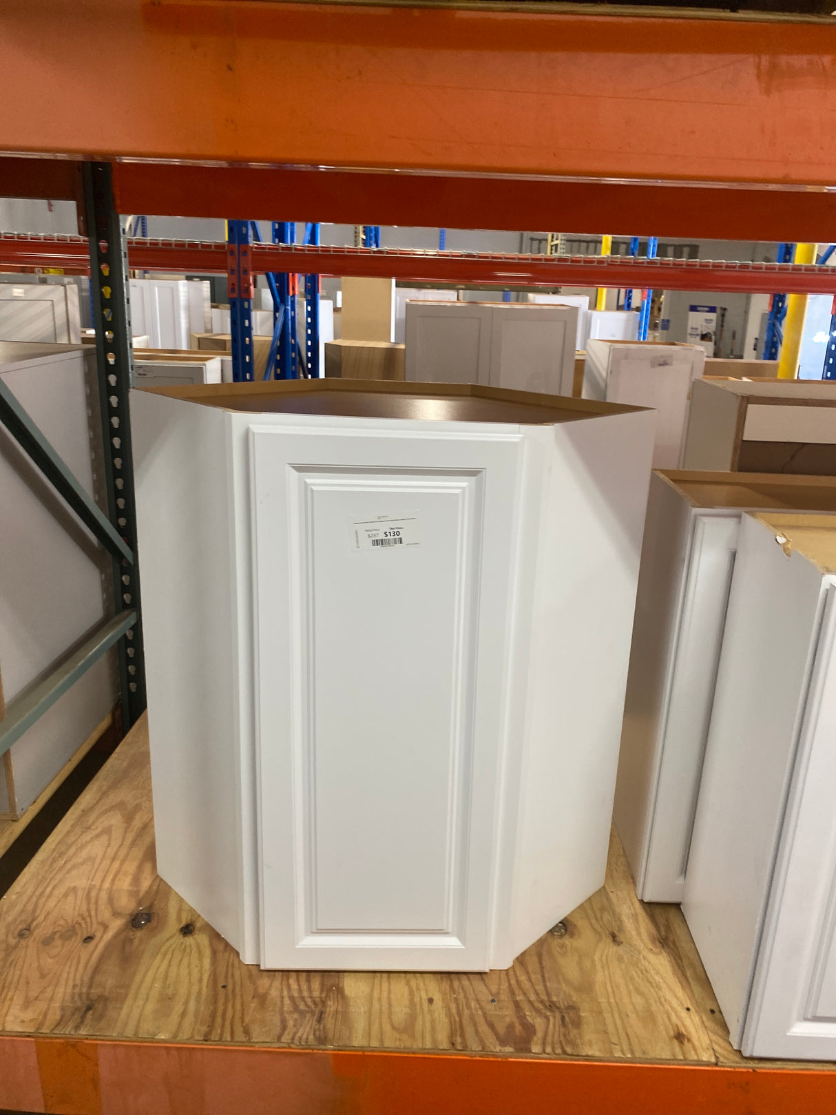 Hampton Assembled 24x36x12 in. Diagonal Corner Wall Kitchen Cabinet in Satin White