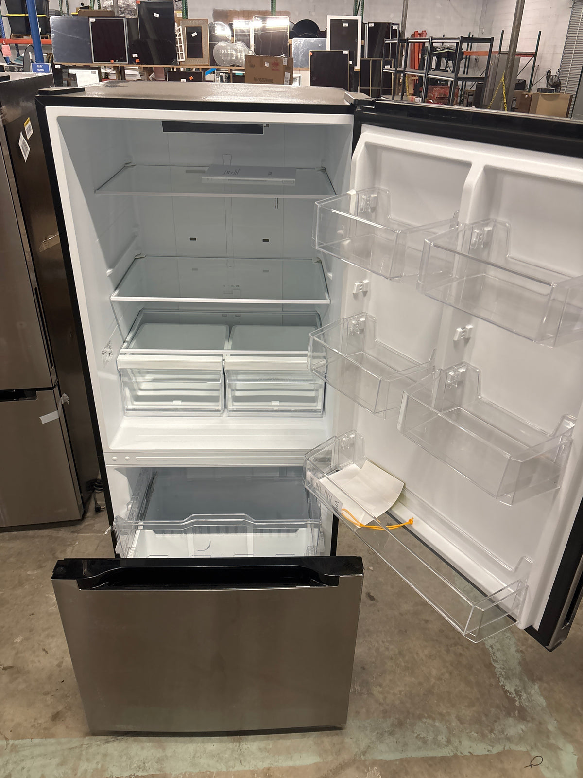 18.7 cu. ft. Bottom Freezer Refrigerator in Stainless Steel