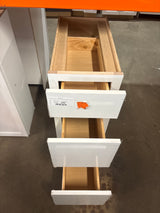 Courtland Shaker Assembled 12 in. x 34.5 in. x 24 in. Stock Base Kitchen Cabinet in Polar White Finish