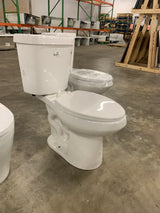 2-piece 1.1 GPF/1.6 GPF High Efficiency Dual Flush Complete Elongated Toilet in White, Seat Included