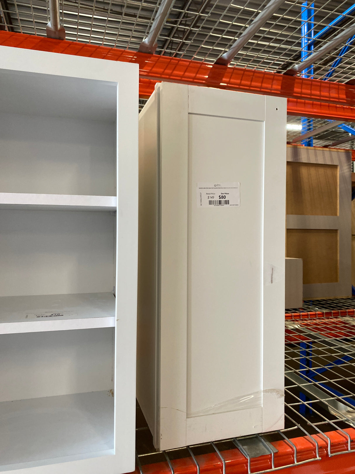 Westfield Feather White Shaker Stock Assembled Wall Kitchen Cabinet (12 in. W x 12 in. D x 30 in. H)