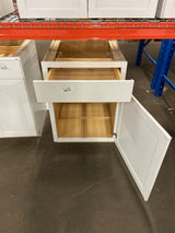Westfield Feather White Shaker Stock Assembled Base Kitchen Cabinet (24 in. W x 23.75 in. D x 35 in. H)
