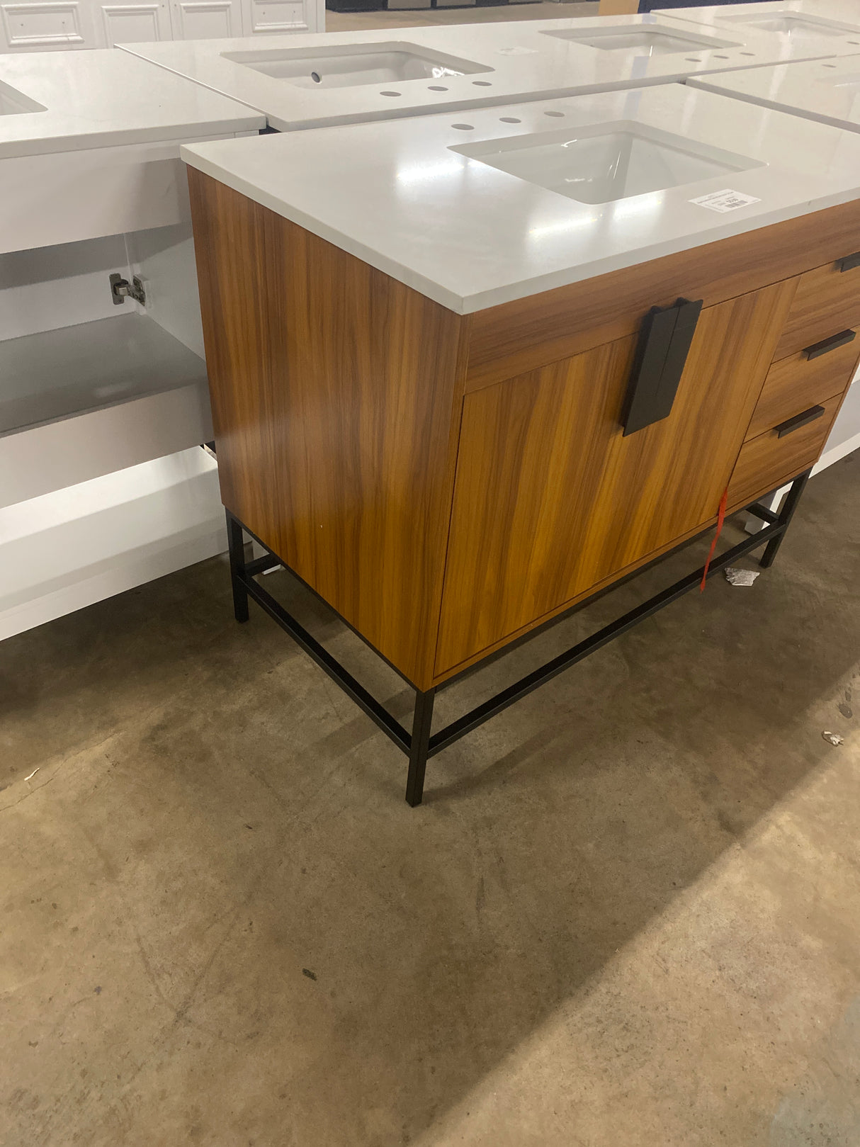 Regal Vanity 2dr 3dw 42"x22"x33.5" in Teak