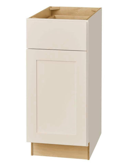 Hampton Bay Avondale 15 in x 24 in x 34.5 in Plywood Shaker Base Kitchen Cabinet in Antique White