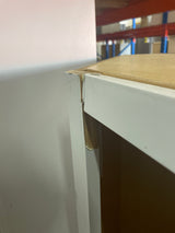 Hampton Satin White Raised Panel Stock Assembled Diagonal Corner Wall Kitchen Cabinet (24 in. x 30 in. x 12 in.)