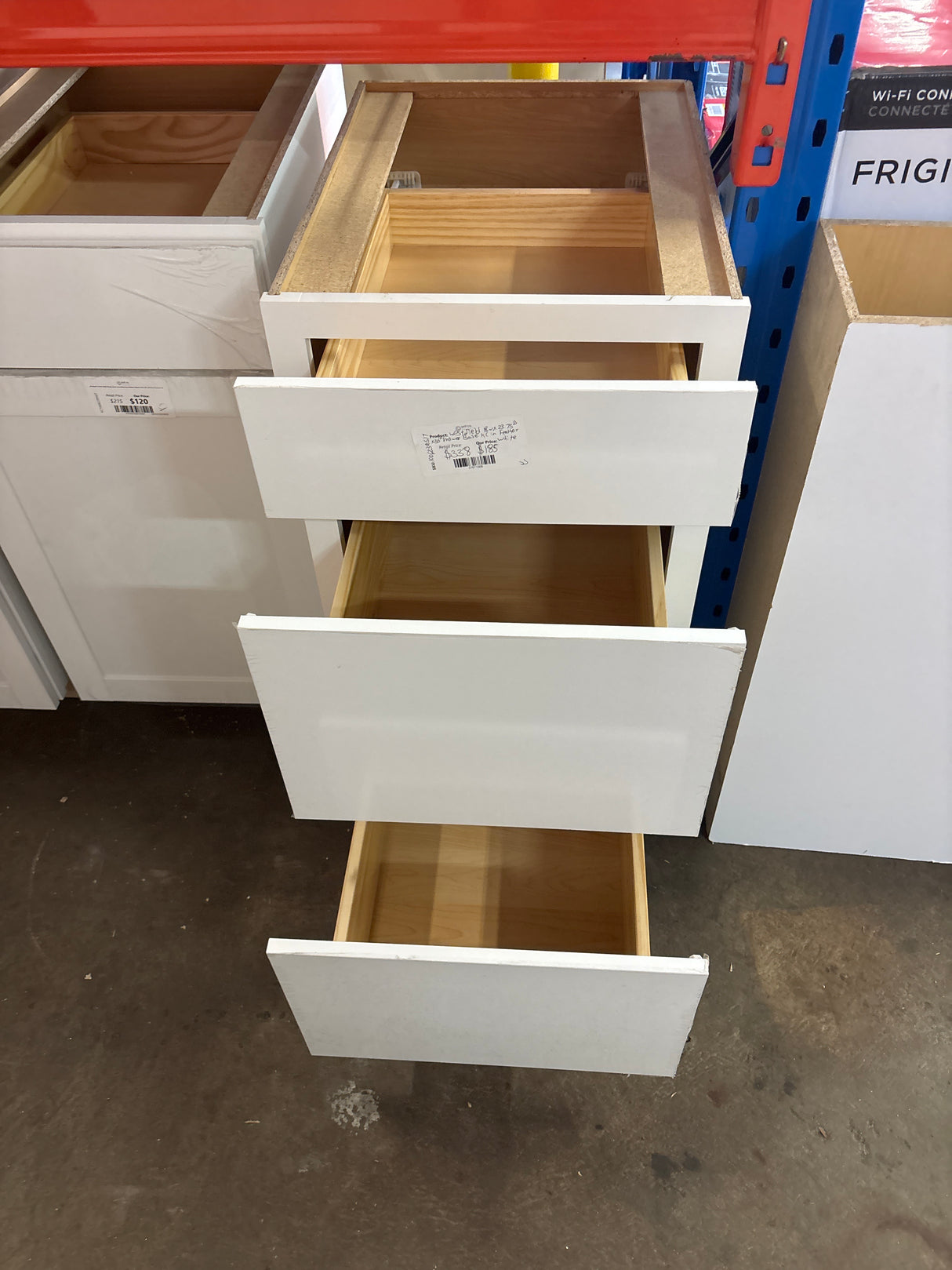 Westfield 18 in. W x 23.75 in. D x 35 in. H Shaker Stock Drawer Base Kitchen Cabinet in Feather White