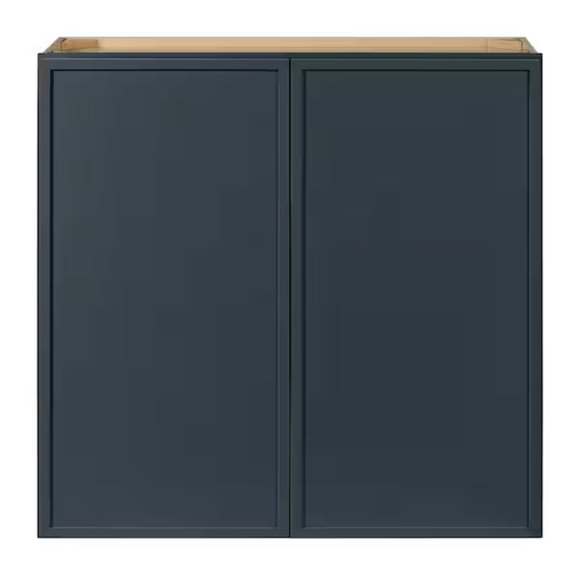 Leyton 36 in. W x 12 in. D x 36 in. H Ready to Assemble Plywood Slim Shaker Wall Kitchen Cabinet in Ink Blue