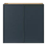 Leyton 36 in. W x 12 in. D x 36 in. H Ready to Assemble Plywood Slim Shaker Wall Kitchen Cabinet in Ink Blue