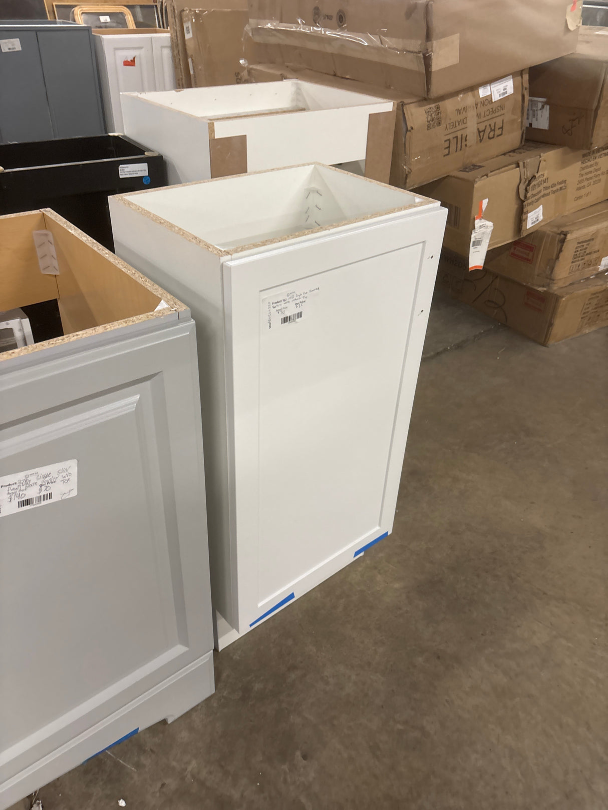19 in. W x 18 in. D x 34 in. H Single Sink Freestanding Bath Vanity in White without Top