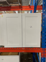 Shaker 33 in. W x 12 in. D x 30 in. H Assembled Wall Cabinet in Satin White